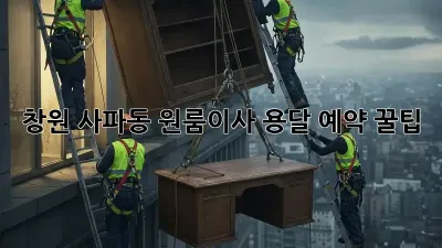 창원 사파동 원룸이사? 용달 예약 꿀팁!
